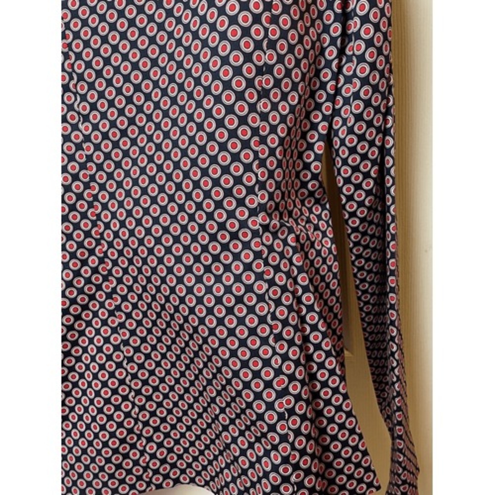 Michael Kors Blazer Size 14 Red‎ White Blue Dots Spring Tailored Business Office - Picture 11 of 16